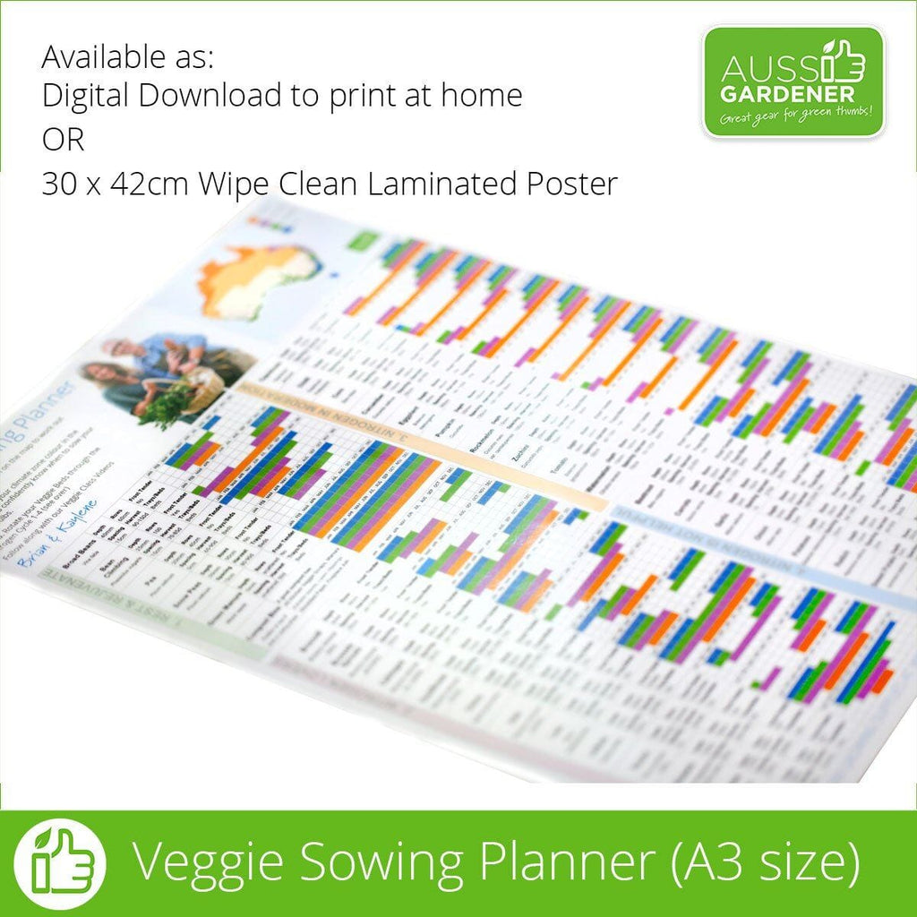 Aussie Gardener Veggie Sowing Planner - Australian Edition (FREE - Just pay Shipping & Handling) veggie growing Aussie Gardener 