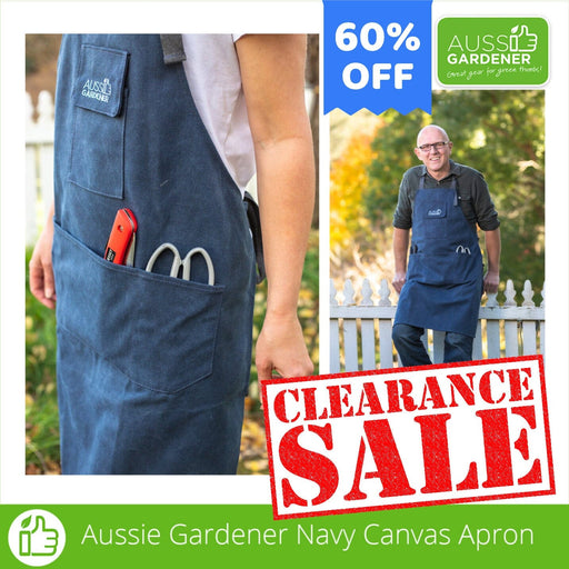 Aussie Gardener Canvas Gardening Apron garden wear Aussie Gardener Navy Single Apron 