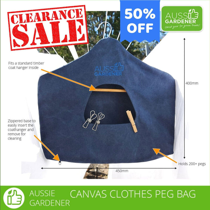 Aussie Gardener Canvas Clothes Peg Bag Aussie Gardener 