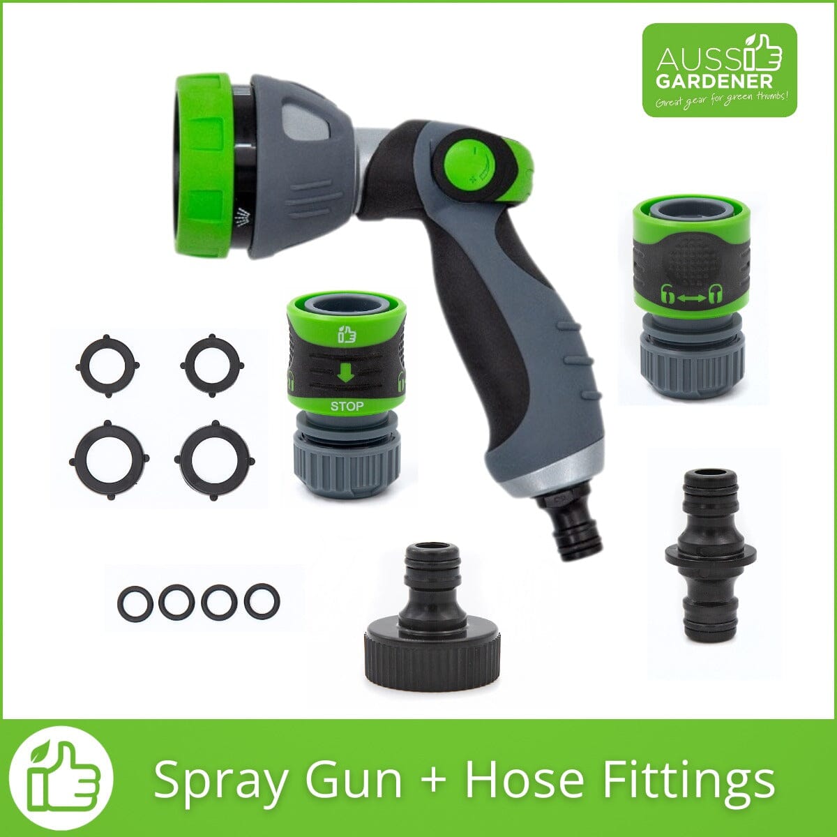 Aussie Gardener Tap Caddy Irrigation Aussie Gardener Fittings with Spray Gun only 
