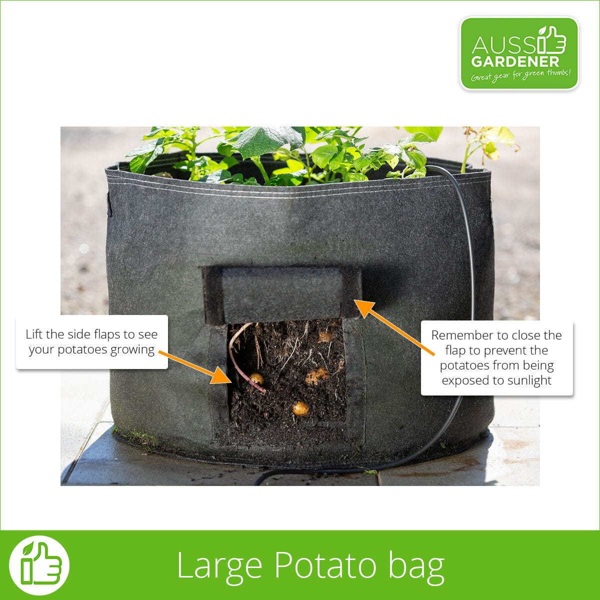 Aussie Gardener Potato Grow Bags - Reusable Heavy Duty Planter Bags - the easy way to grow potatoes at home potato bag Aussie Gardener 
