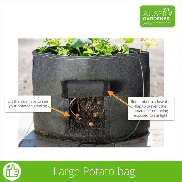 Aussie Gardener Potato Grow Bags - Reusable Heavy Duty Planter Bags - the easy way to grow potatoes at home