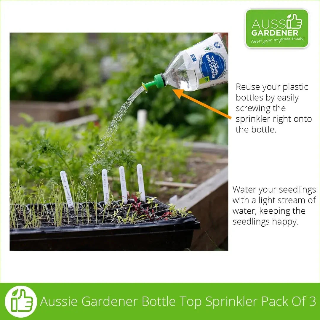 Aussie Gardener Bottle Top Sprinkler Pack Of 3 propagation Rapitech 