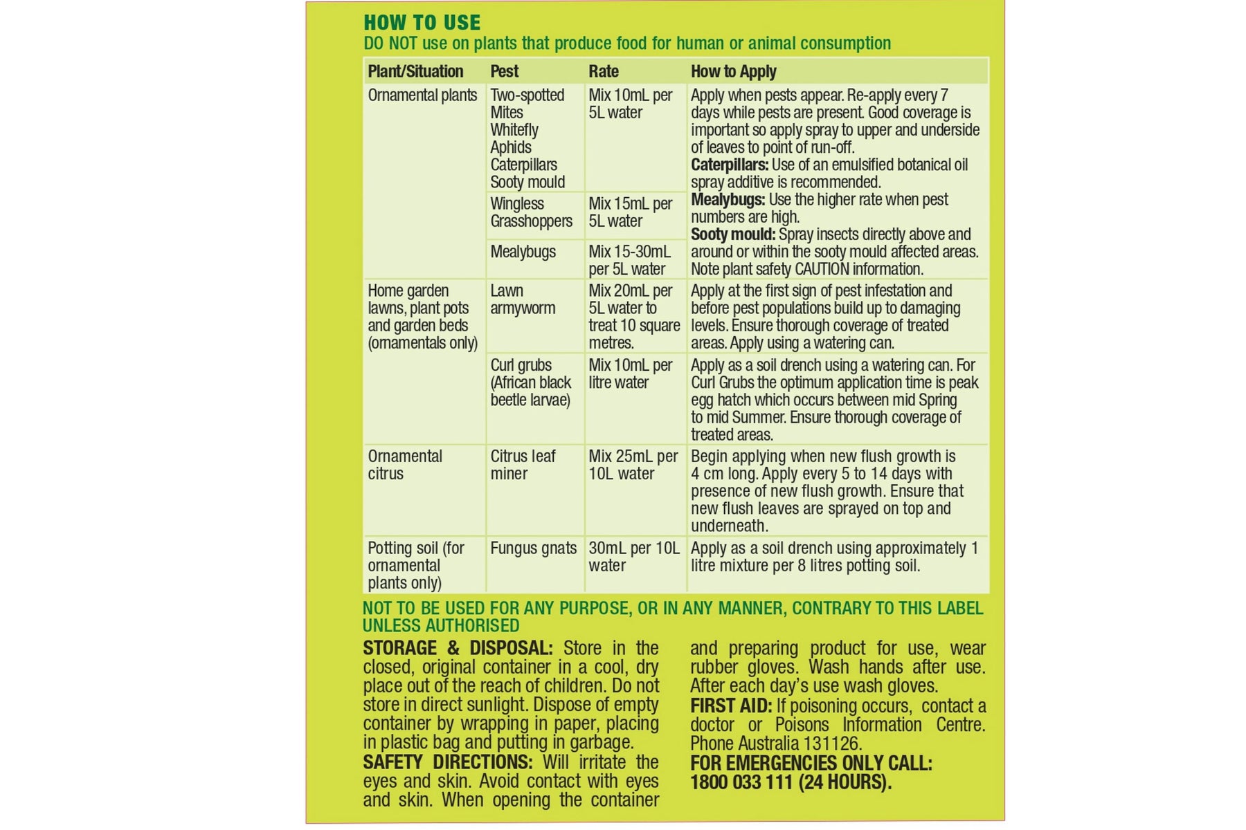 OCP eco-neem Organic Insecticide - Concentrate for Pest Control pest control Yates 