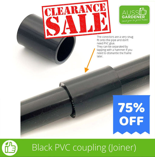PestFree Parts: Black PVC coupling (Joiner) Hymo Industry 