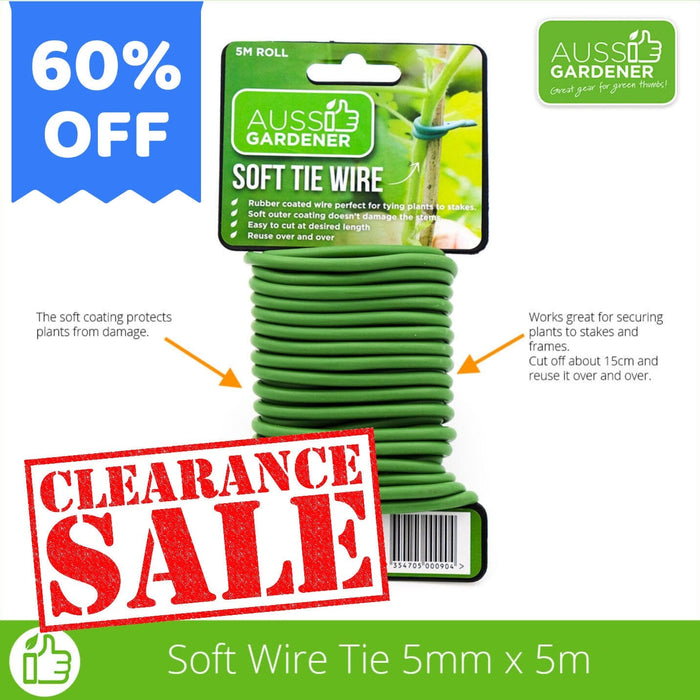 Aussie Gardener Soft Tie Wire 5M veggie growing Rapitech 