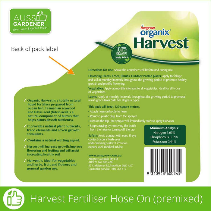 Amgrow Harvest Organix Hose One 2.4L