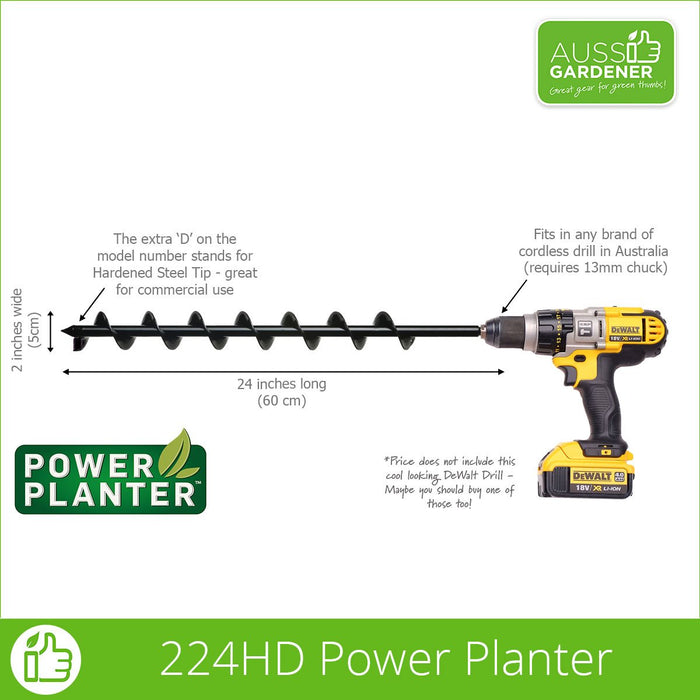 224HD Power Planter Dimensions - For Professional Tradesmen - Australian stock, fast delivery, USA made
