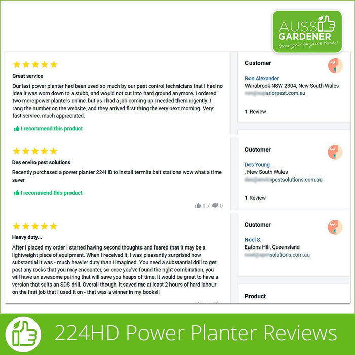 224HD Power Planter - Reviews - For Pest Controllers - Australian stock, fast delivery, USA made