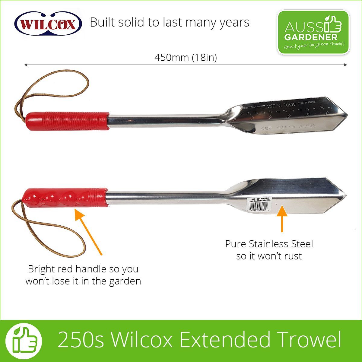 wilcox stainless steel garden trowel Wilcox All Pro 4 Pack