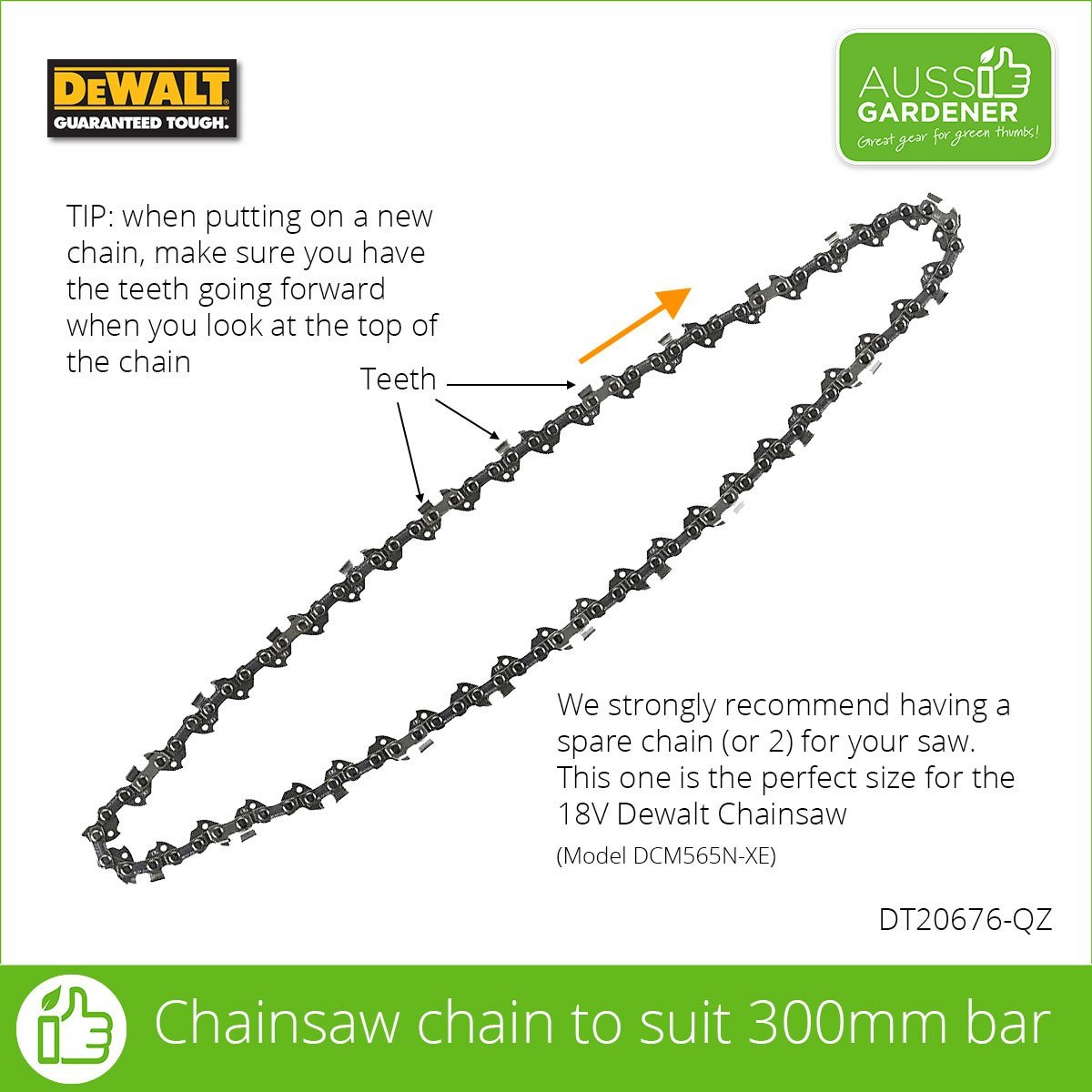 Tri Link Chains 30cm 40cm Reliable Blade Replacements — Aussie