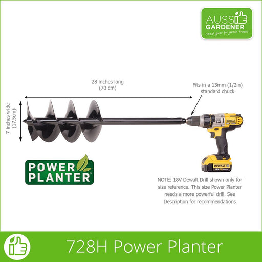 Size of Power Planter 728H