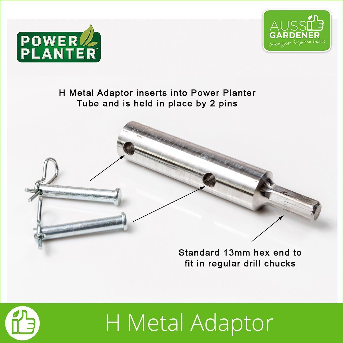 Power Planter H metal adaptor - for 13mm Drill Power Planter Power Planter Inc 