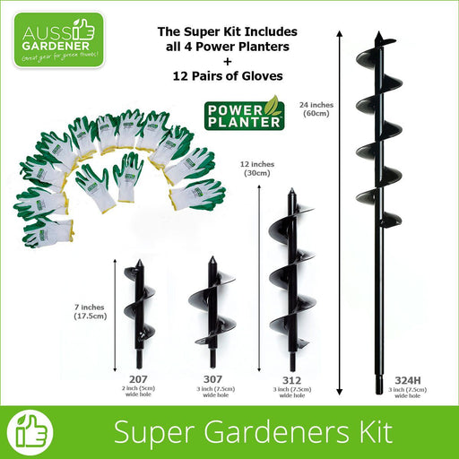 Power Planter Super Gardeners Kit Dimensions - Australian stock. USA made.