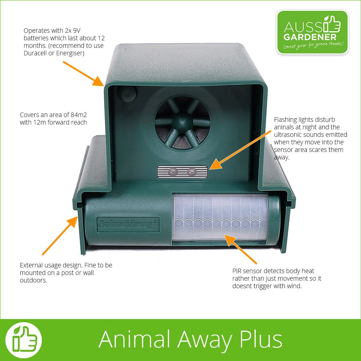 Animal Away Plus Ultrasonic Pest Scarer - that actually works! pest control RYSET 