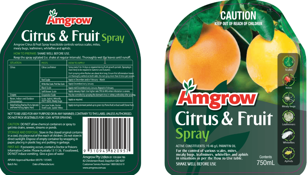 Amgrow Citrus & Fruit Spray RTU 750ml