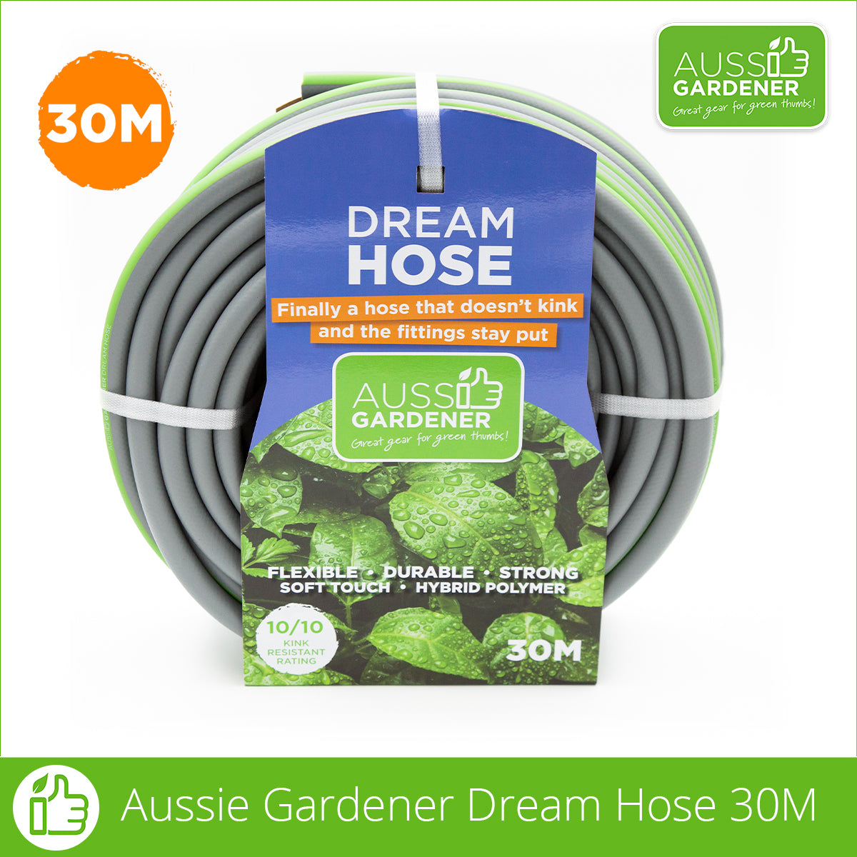 Aussie Gardener Dream Hose AGL Plastic 30 metre Without fittings 