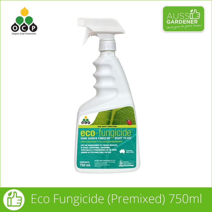 Picture shows a 750ml premixed eco-fungicide spray bottle