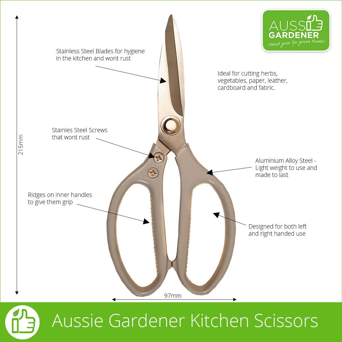 Apron PLUS Tool Set Package (Apron, Scissors, Secateurs, 3 pr Gloves) [Hidden] Aussie Gardener - Power Planter Australia 