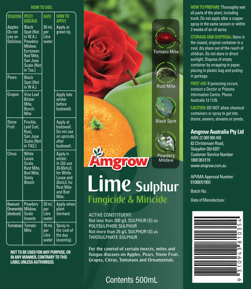 Amgrow Lime Sulphur Amgrow 500ml fertilisers AMGROW 