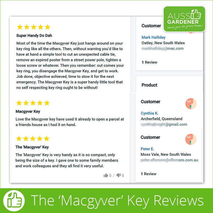 Reviews for the Macgyver Key - The multi-use device that goes on your keyring