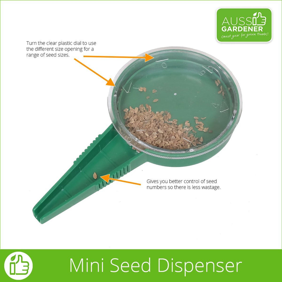 Mini Seed Dispenser - Adjusts for different size seeds