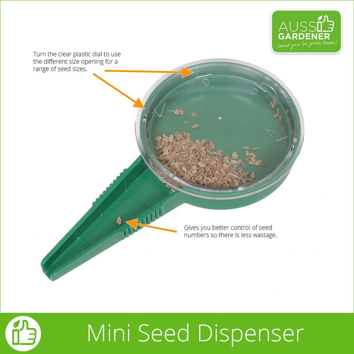 Aussie Gardener Seed Dispensor - Adjusts for different size seeds