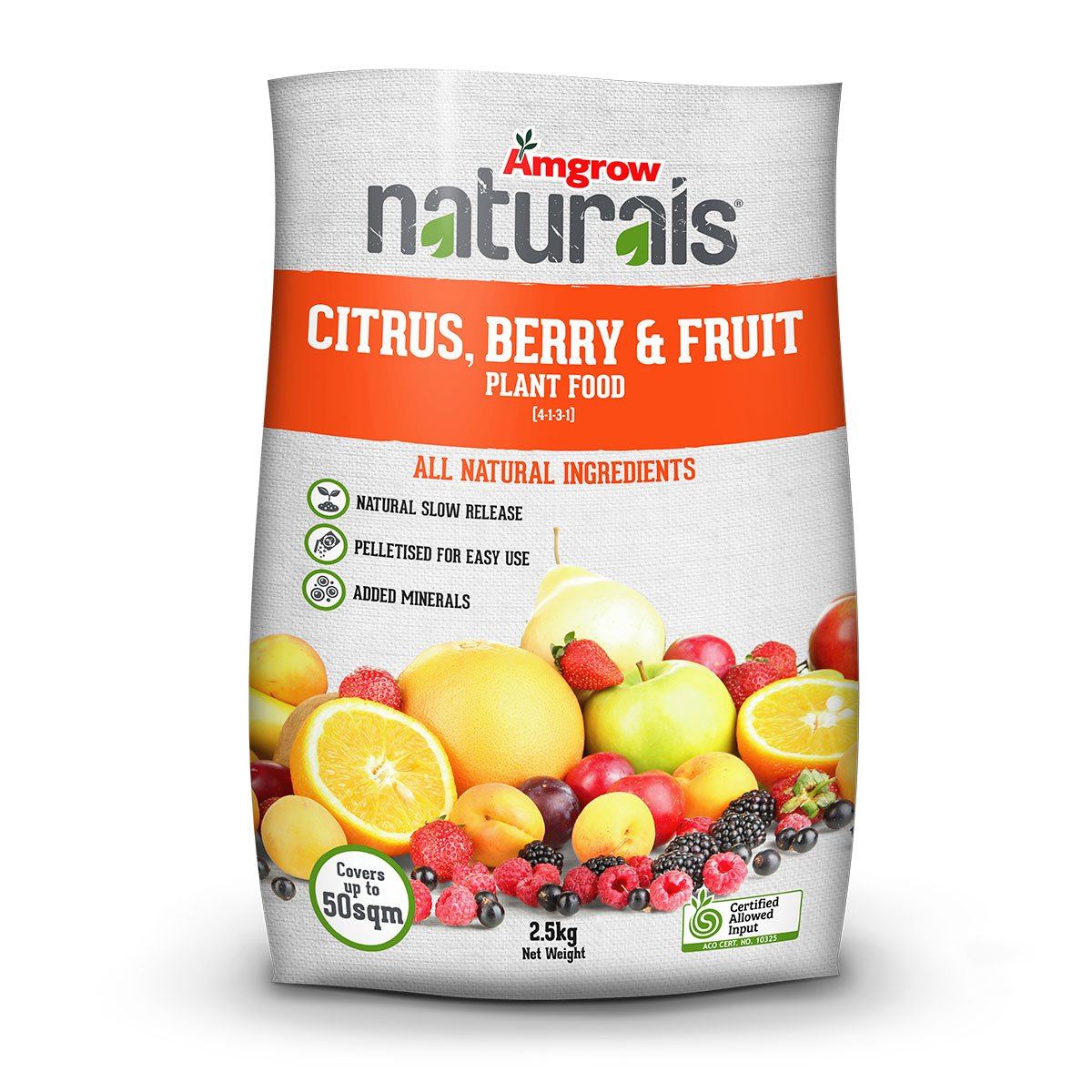 Amgrow Naturals Citrus Fruit & Berries Fertiliser 2.5Kg fertilisers Tradeware 