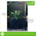 Photo of the PestFree Mini Cover protecting a GeoFelt Planter bag with an arrow pointing to it saying "It stops all pests from accessing your veggies" and a second arrow saying "It neatly fits over the Black GeoFelt Planters but allows enough space for the plant leaves to spread".