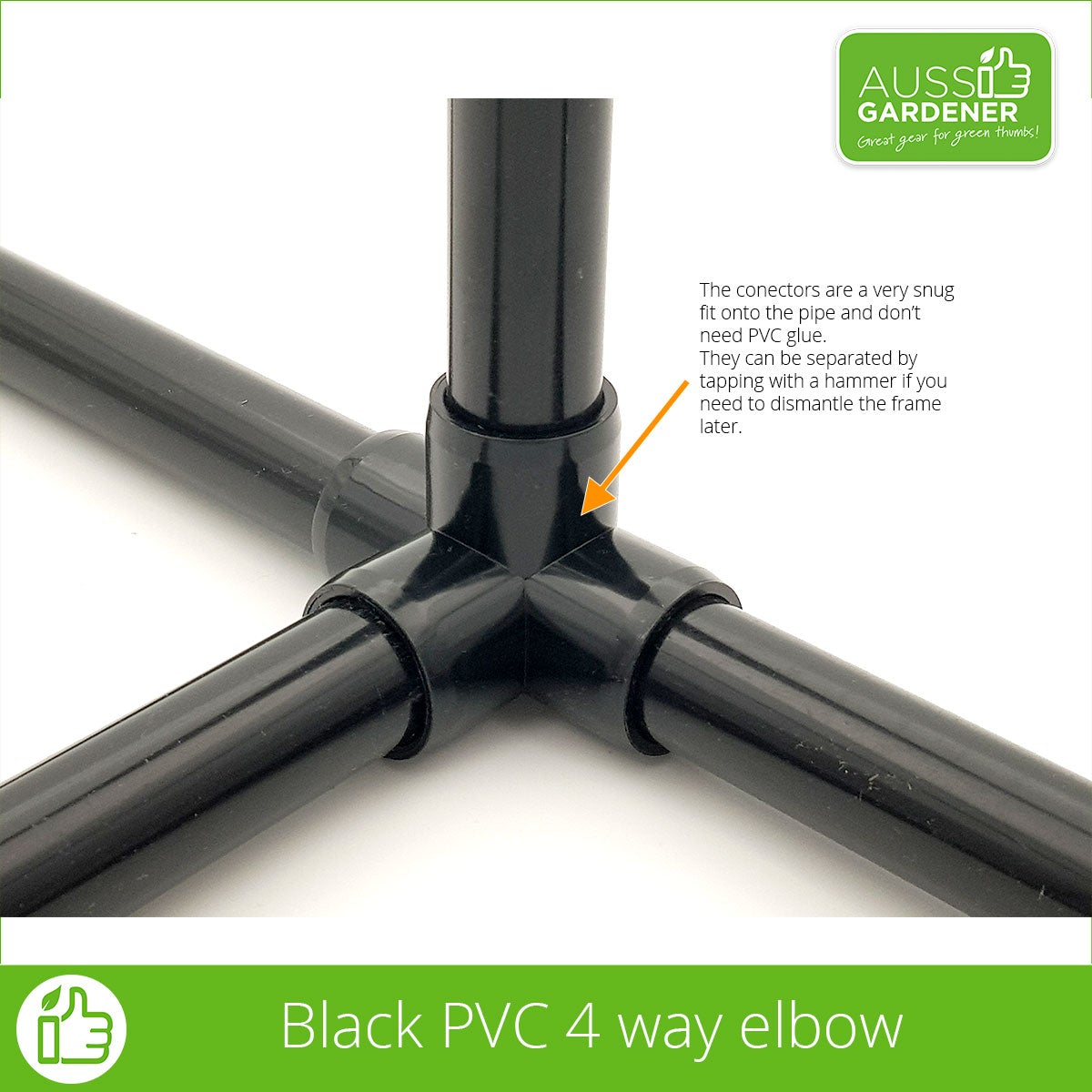 PestFree Parts: Black PVC 4 way extension elbow Hymo Industry 