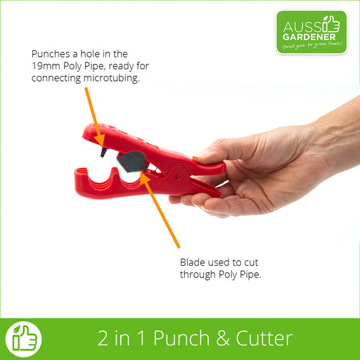 Poly Pipe Punch and Cutter Tool