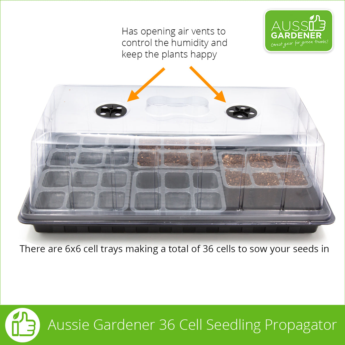 Aussie Gardener 36 Cell Seedling Propagator propagation Shen Zhen Hai Yi Plastic Products Co Ltd Single 