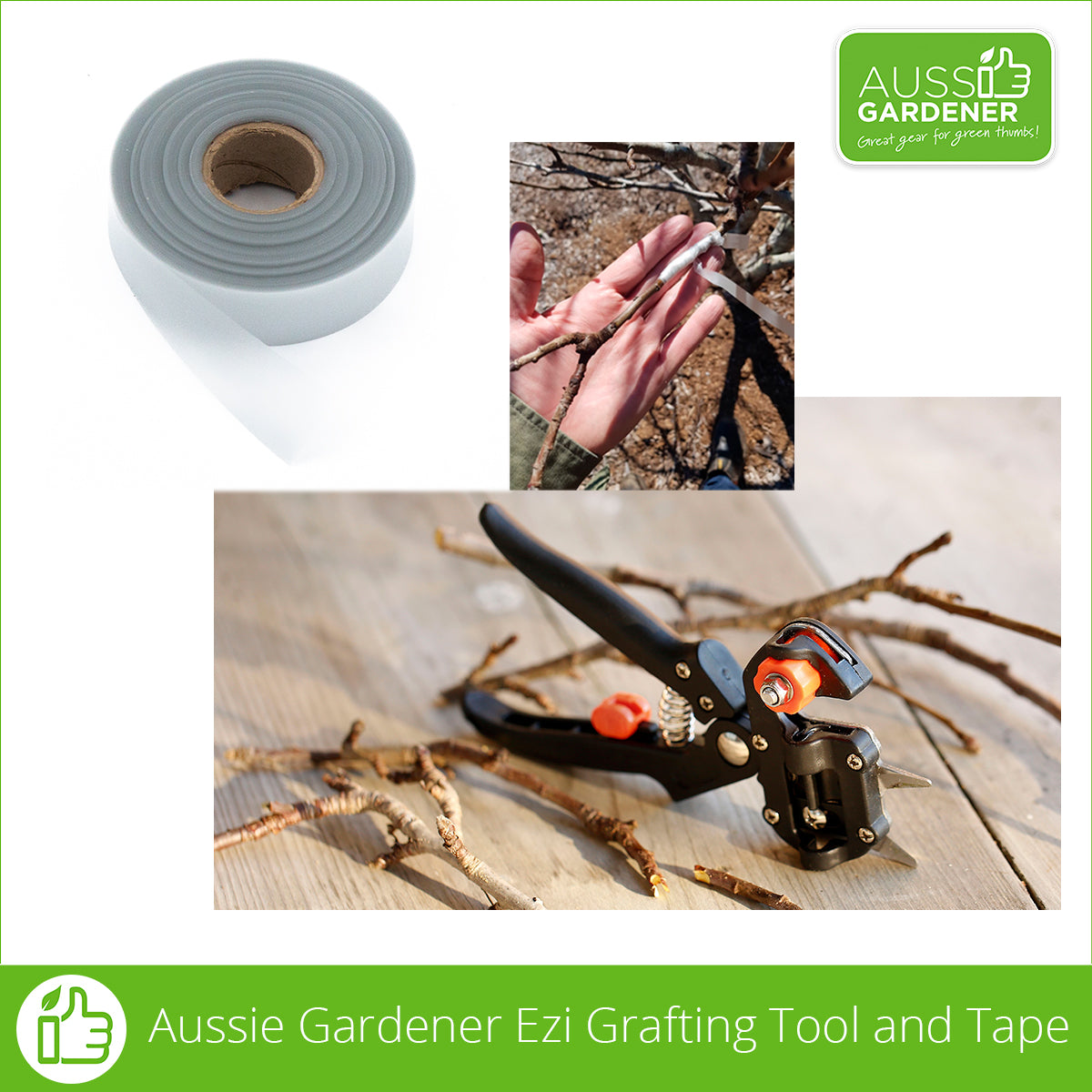 Grafting Tape 25mm wide 50M roll RYSET Grafting Tape 50M plus Ezi Grafting Tool 