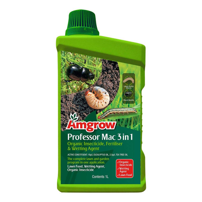 Amgrow Professor Mac 3 in 1 (1 litre concentrate) Insecticide, Fertiliser and Wetting Agent