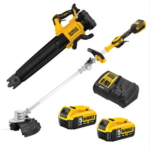 Dewalt 18V XR 2 PIECE COMBO KIT - 5AH Line Trimmer & Blower DCZ241P2-XE Dewalt Power Tools Stanley Black & Decker (Australia) Pty Ltd 
