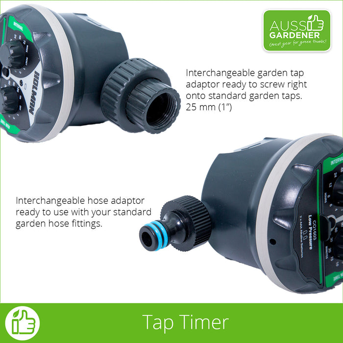 Holman Low Pressure Tap Timer with hose adapter