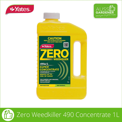 Picture showing Yates Zero 490g/L Weedkiller Concentrate 1L