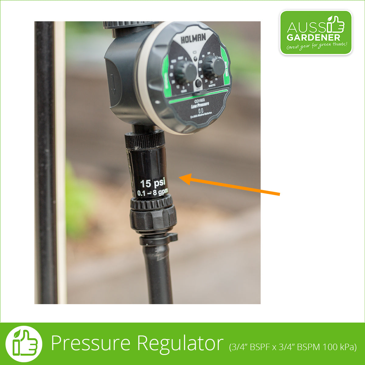 Pressure Regulator (3/4” BSPF x 3/4” BSPM 100 kPa) Irrigation Antelco 