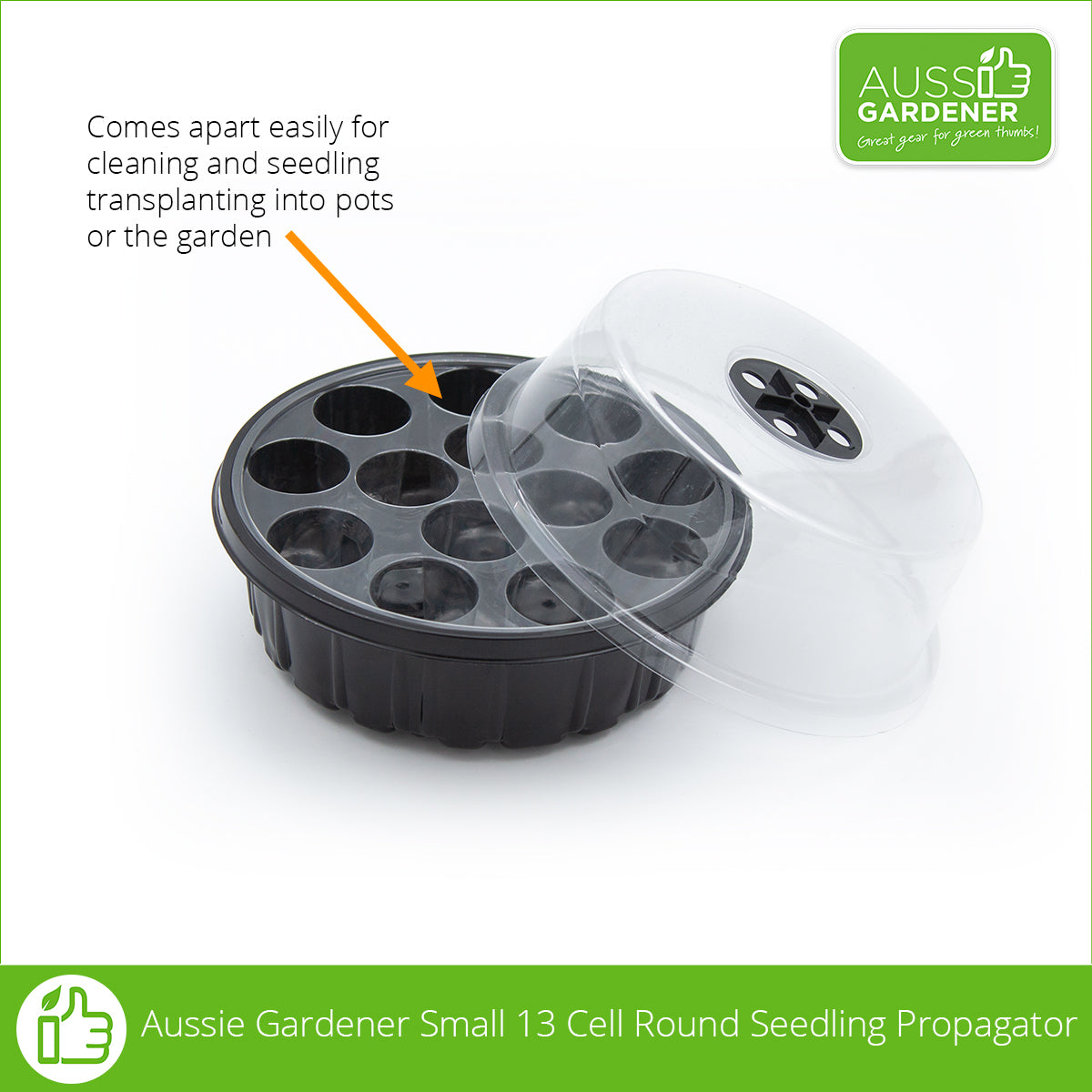 Aussie Gardener Small 13 Cell Round Seedling Propagator propagation Shen Zhen Hai Yi Plastic Products Co Ltd 