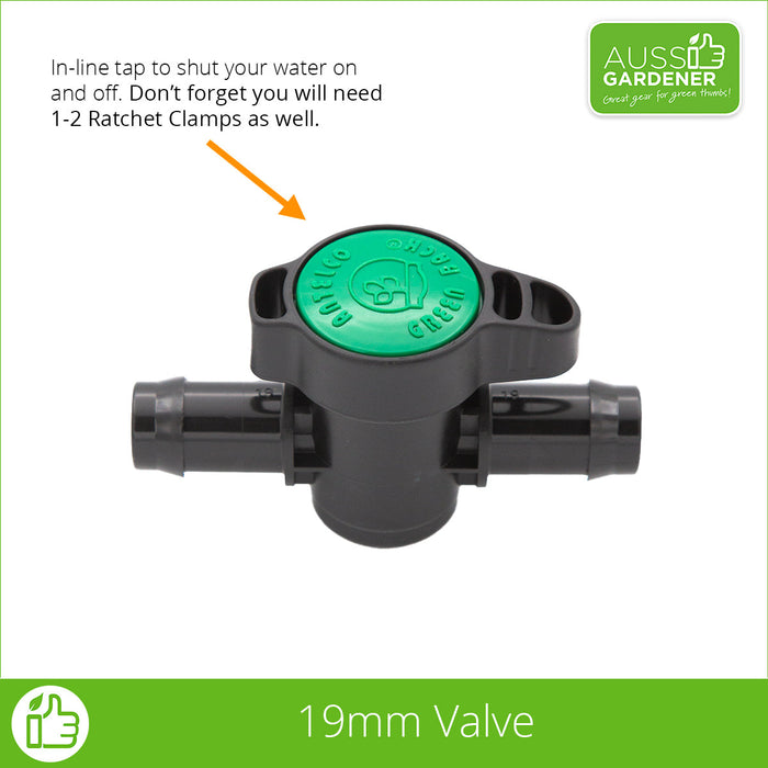 19mm green back valve to flush out poly pipe easily