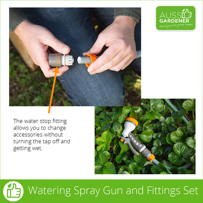 Watering Spray Gun and Fittings Set
