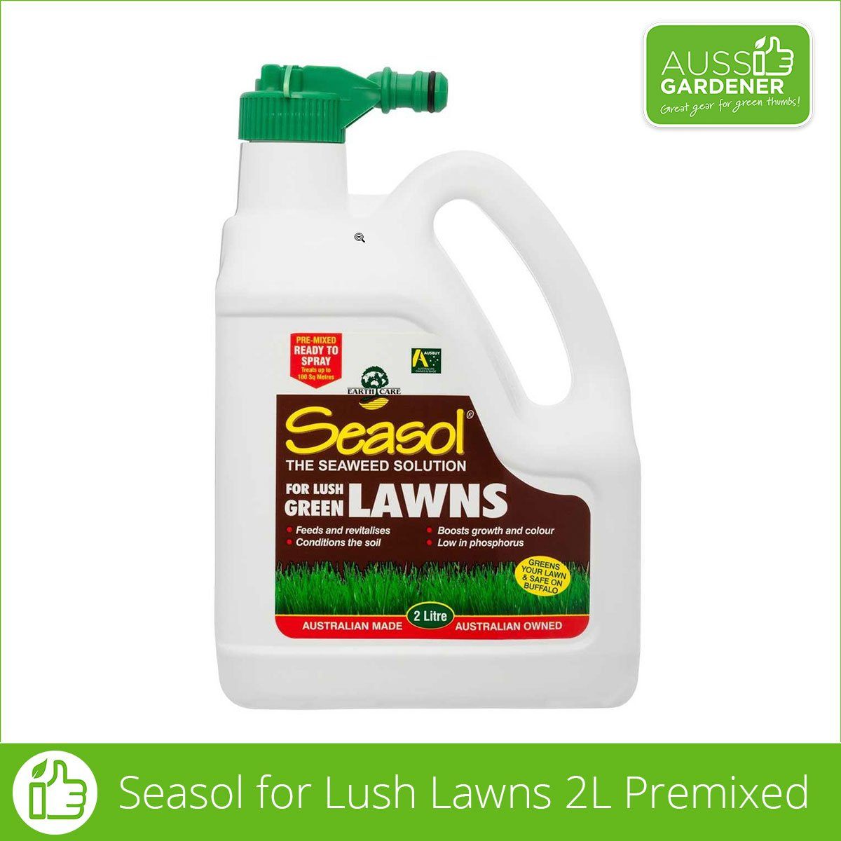 Seasol For Lush Lawns 2lt Hose-On fertilisers Confast 